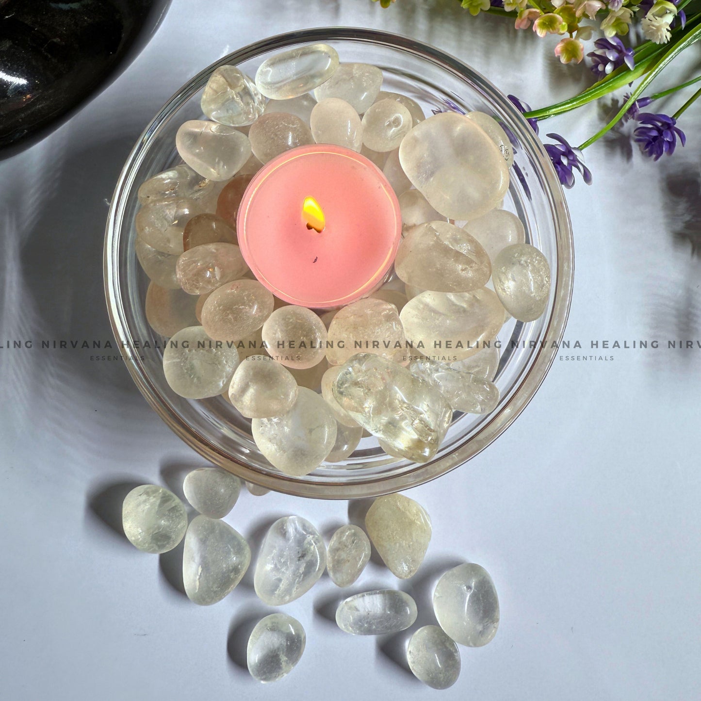 CLEAR QUARTZ TUMBLE STONES (Mental Clarity, Master Healer And Energy Amplifier).  image 3