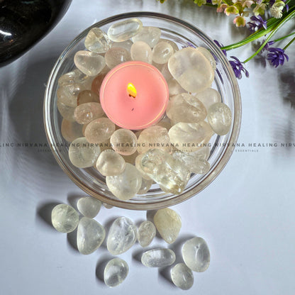 CLEAR QUARTZ TUMBLE STONES (Mental Clarity, Master Healer And Energy Amplifier).  image 3