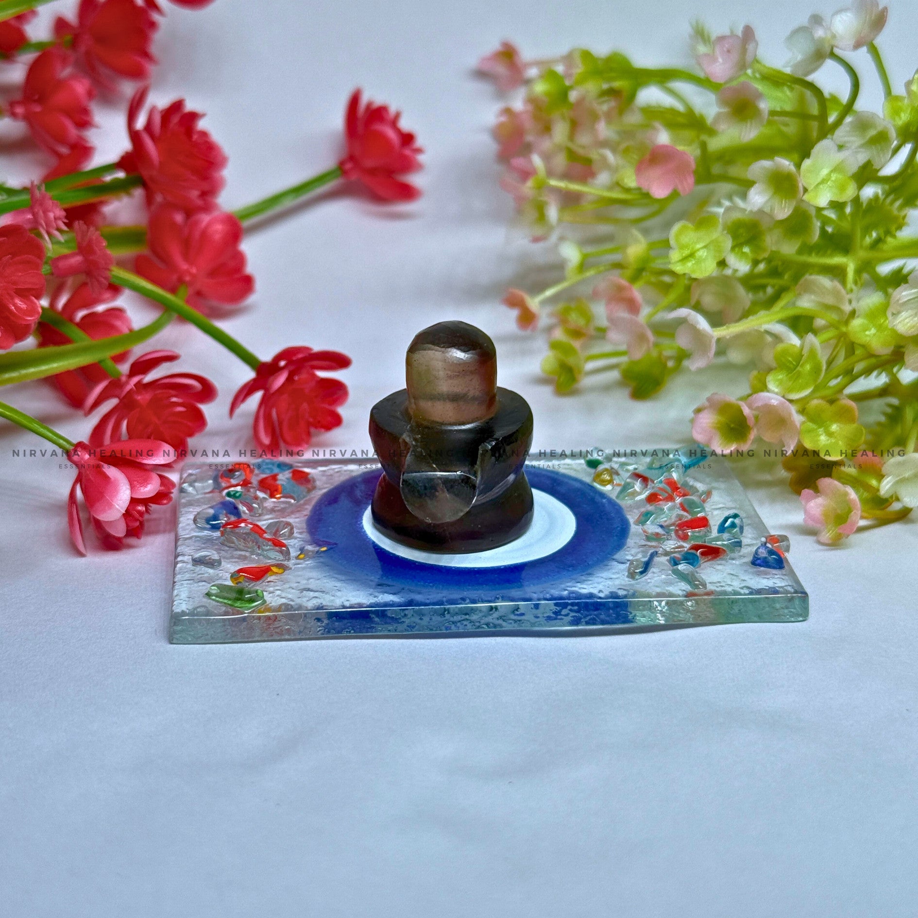 SELENITE EVIL EYE CHARGING PLATE (Aura Cleansing ,Charging, Cleansing And Purification). image 3