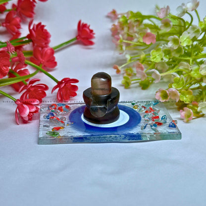 SELENITE EVIL EYE CHARGING PLATE (Aura Cleansing ,Charging, Cleansing And Purification). image 3