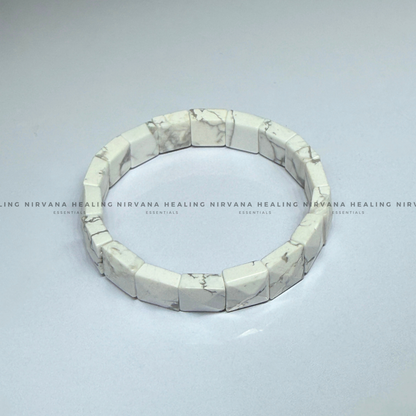 HOWLITE PYRAMID BRACELET (Peace, Sleep, Patience And Spiritual Awakening) image 2