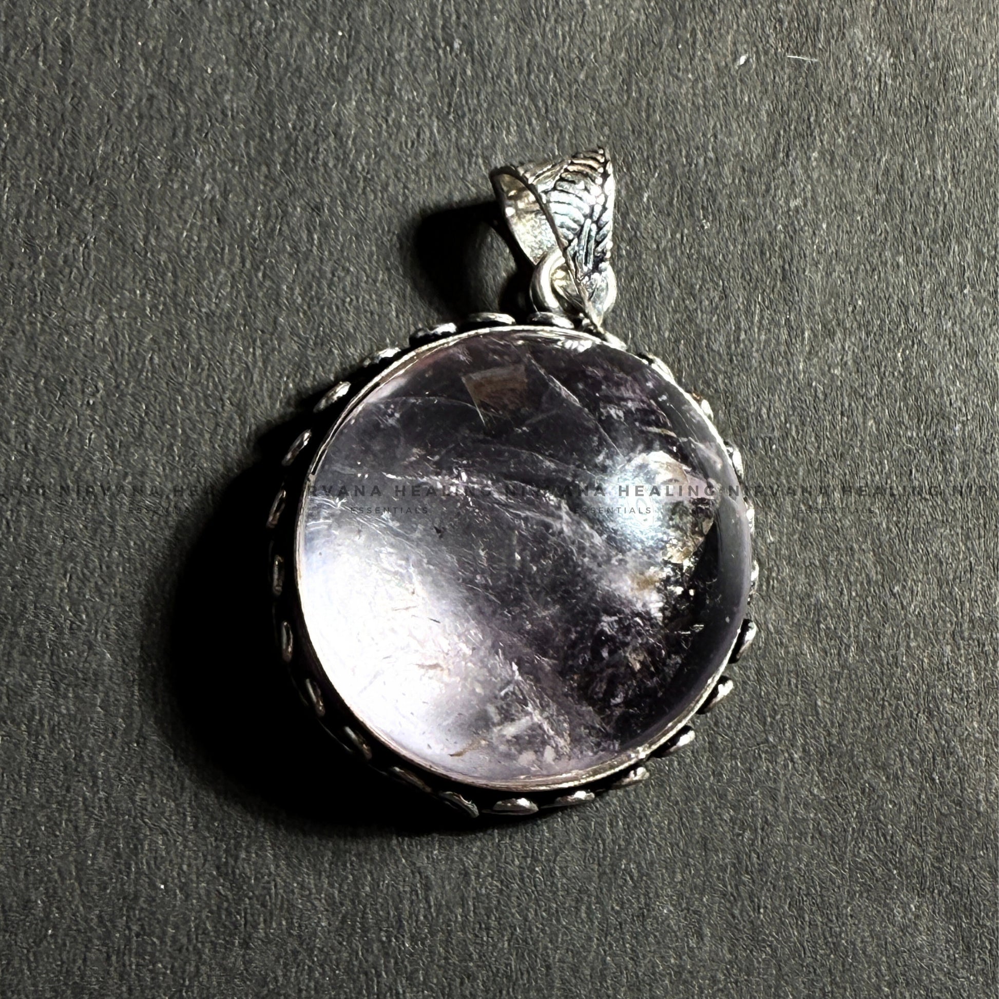 AURA QUARTZ ROUND PENDANT (Energy Amplifier, Aura Cleanser And Protection) image 5