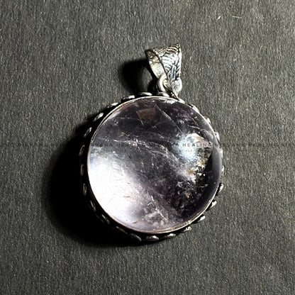 AURA QUARTZ ROUND PENDANT (Energy Amplifier, Aura Cleanser And Protection) image 5