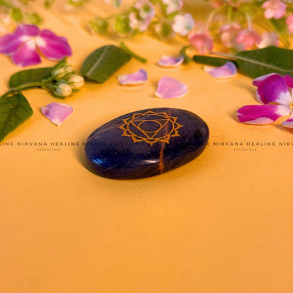 VISHUDI CHAKRA LAPIS LAZULI ZIBU COIN (Communication, Truth, Ease Of Expression And Wisdom) image 1