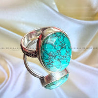 Turquoise Jade Oval Ring