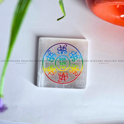 SELENITE ABUNDANCE ZIBU COLOUR CHARGING PLATE (Aura Cleansing ,Charging, Cleansing And Purification). image 0