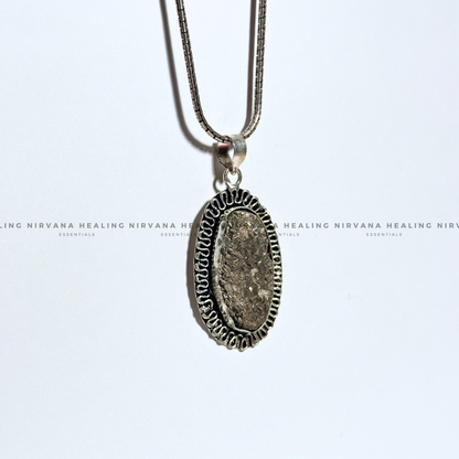 PYRITE OVAL SHAPED PENDANT (Money Magnet, Prosperity, Fame And Abundance).  image 4