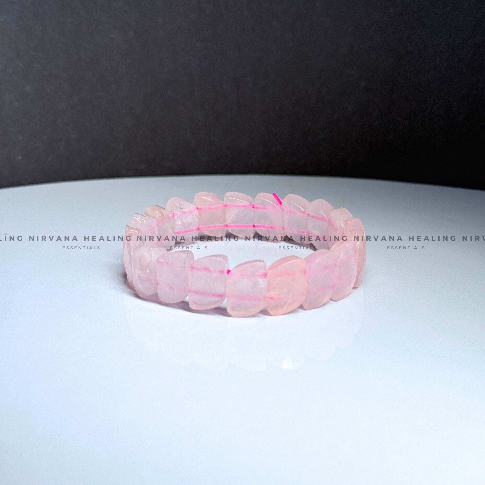 ROSE QUARTZ PYRAMID BRACELET (Love, Romance, Relationship, Emotion And Balance) image 3