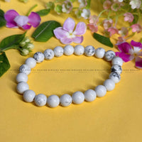 Howlite Round Beaded Bracelet