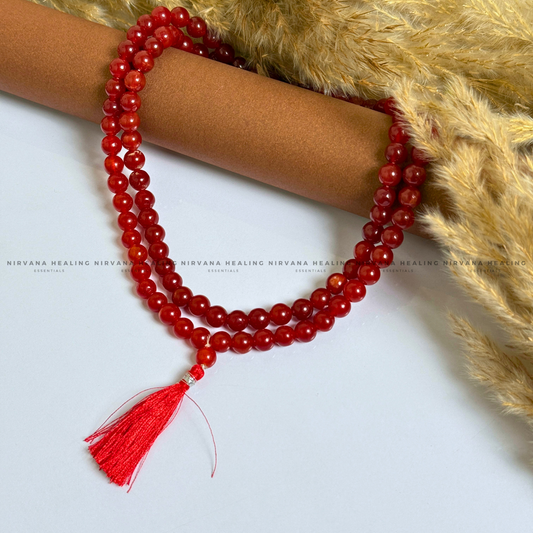 RED CARNELIAN JADE MALA (Creativity, Courage, Passion And Stamina) image 0