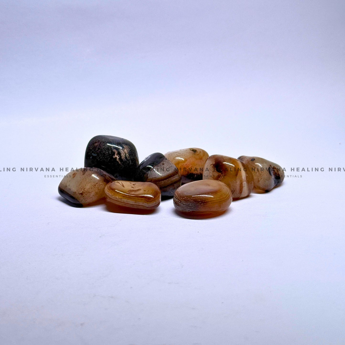 BROWN HAKIK SULEMANI TUMBLE STONES (Evil Eye Protection, Grounding And Energy Shielding). image 4