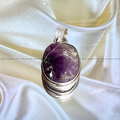 AMETHYST RAW PENDANT (Meditation, Stress Reduction, Intuition And Manifestation)   image 2