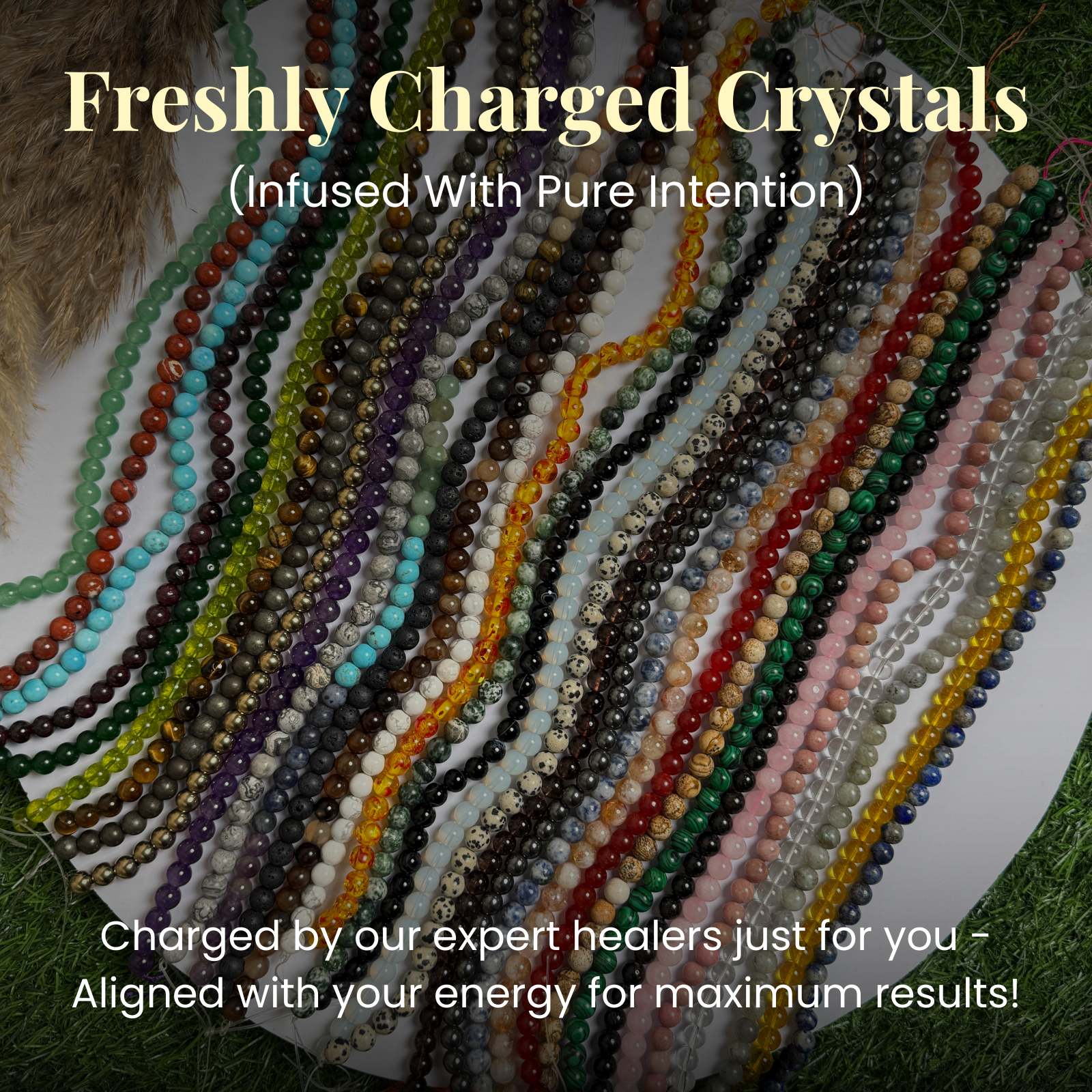 Customize Your Round Beaded Crystal Bracelet - 8mm image 1