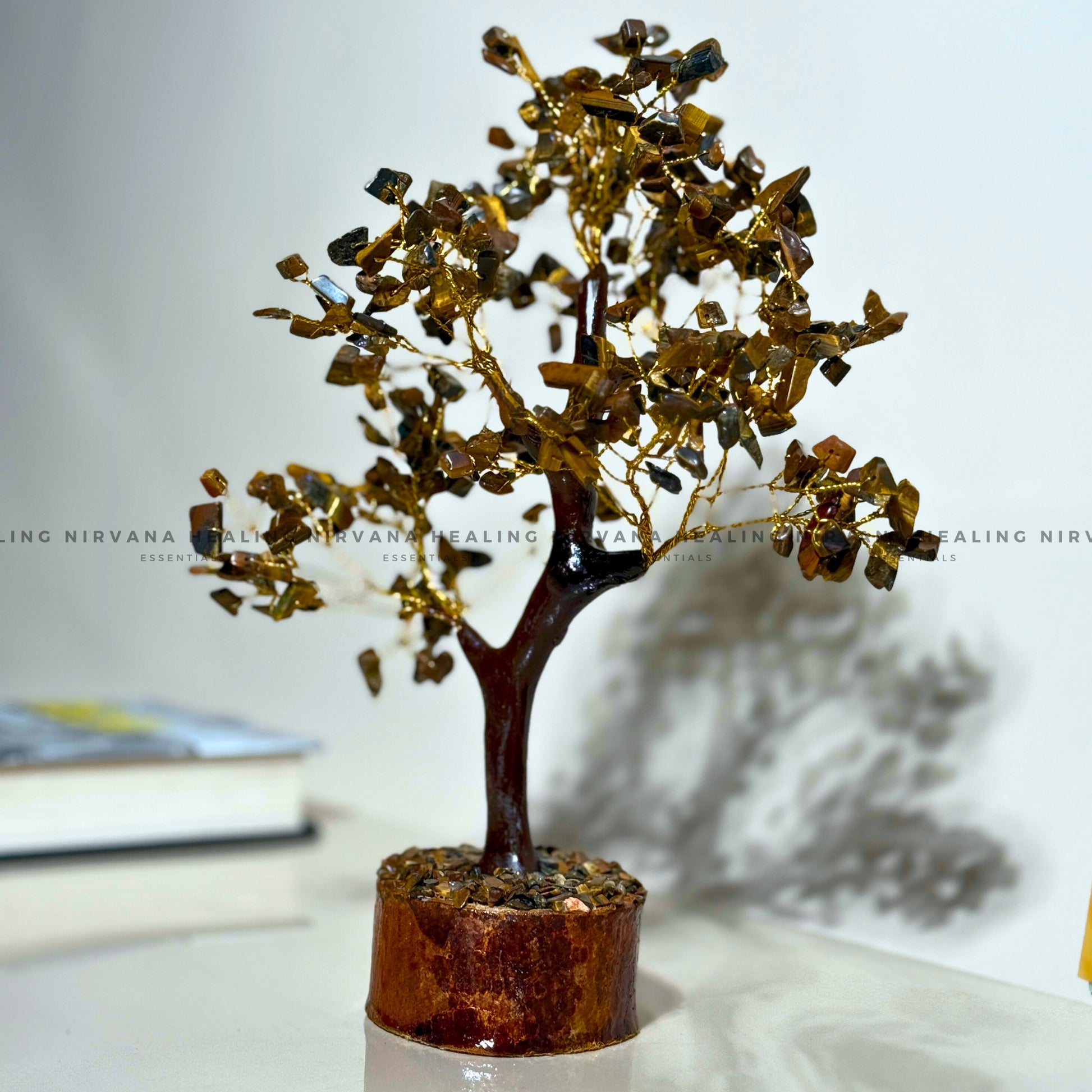 TIGER EYE CRYSTAL TREE (BIG) Approx 300 Beads (Bold, Courage, Willpower And Strength). image 2