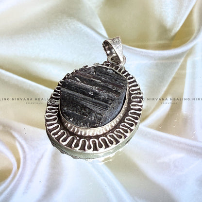 BLACK TOURMALINE RAW PENDANT (Protection, Grounding, Shielding And Growth) image 3