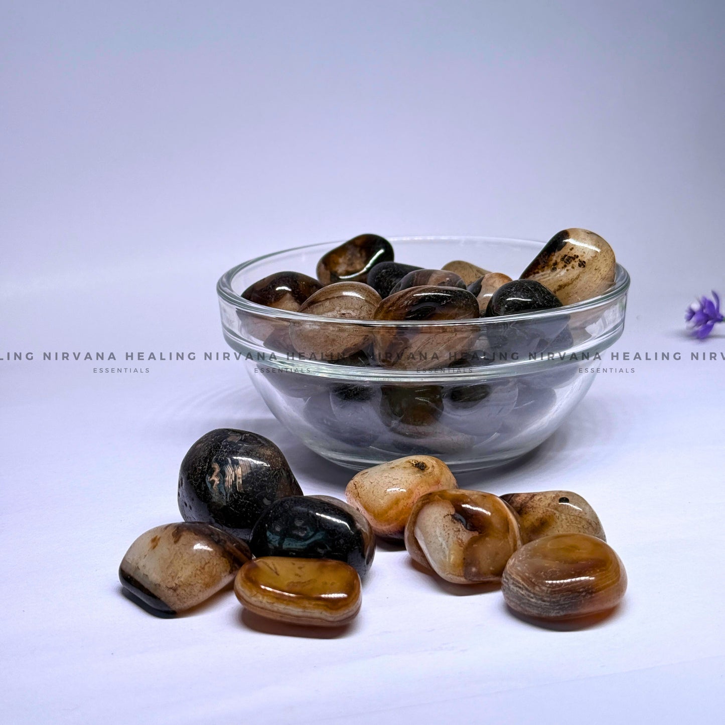BROWN HAKIK SULEMANI TUMBLE STONES (Evil Eye Protection, Grounding And Energy Shielding). image 3