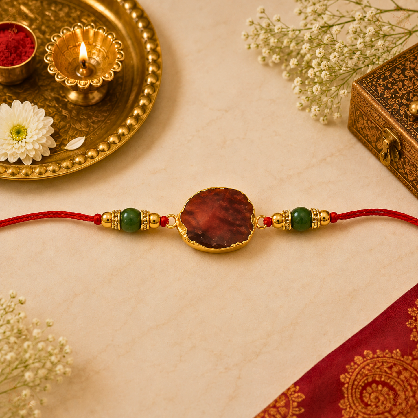 Red Agate Rakhi