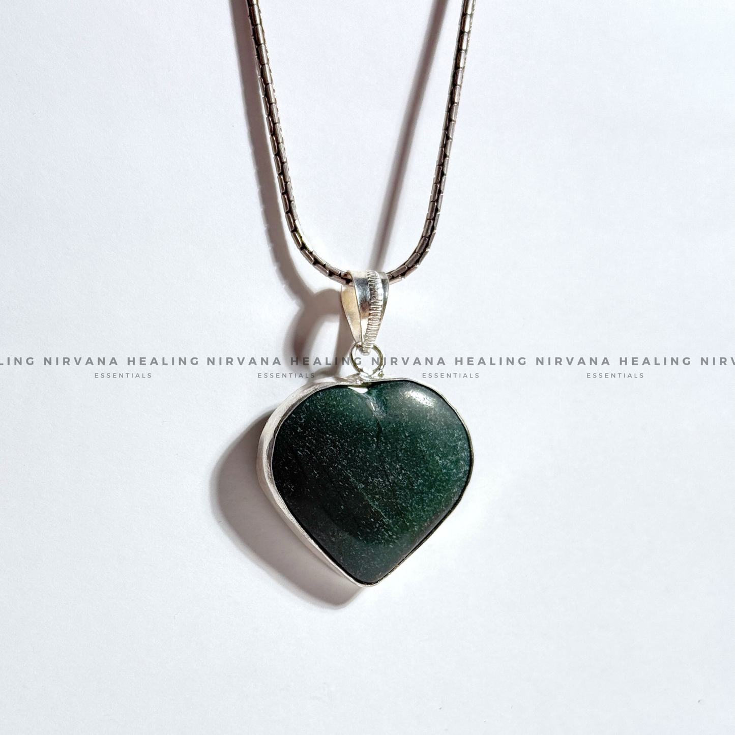 MARKAJ GREEN HEART SHAPED PENDANT (Protection, Luck And Intuition) image 7