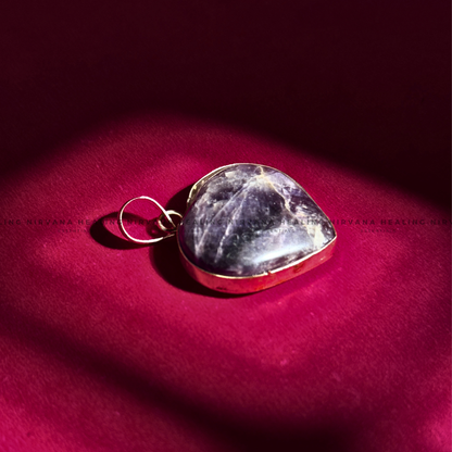 AMETHYST HEART SHAPED PENDANT (Meditation, Stress Reduction, Intuition And Manifestation) image 4