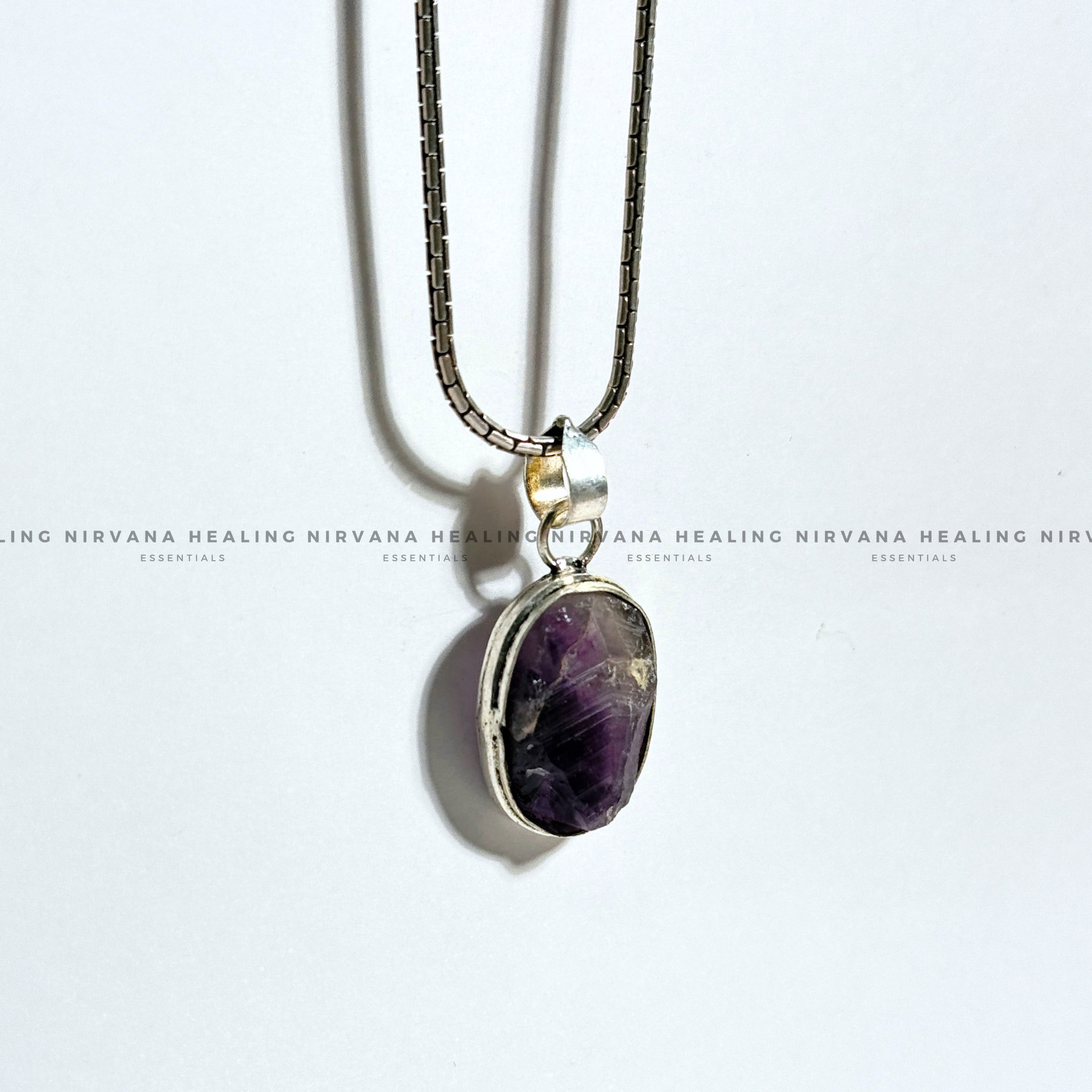 AMETHYST RAW PENDANT (Meditation, Stress Reduction, Intuition And Manifestation)   image 5