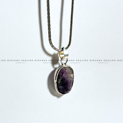 AMETHYST RAW PENDANT (Meditation, Stress Reduction, Intuition And Manifestation)   image 5