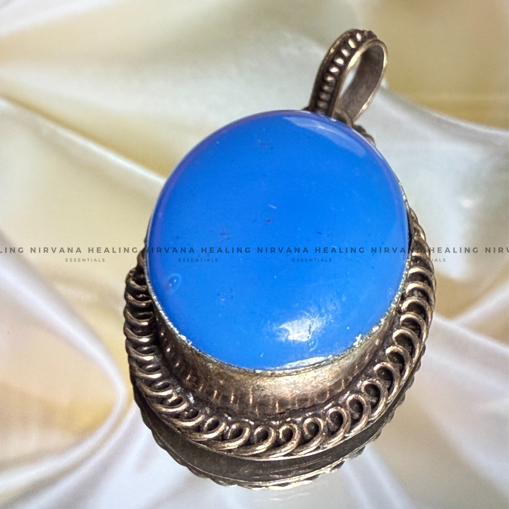 BLUE JADE STONE CRYSTAL PENDANT (Peace,Wisdom,Calm & Serenity) image 5