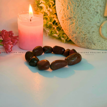 RED JASPER TUMBLE BRACELET (Immunity, Strength, Health And Pain Relief) image 2