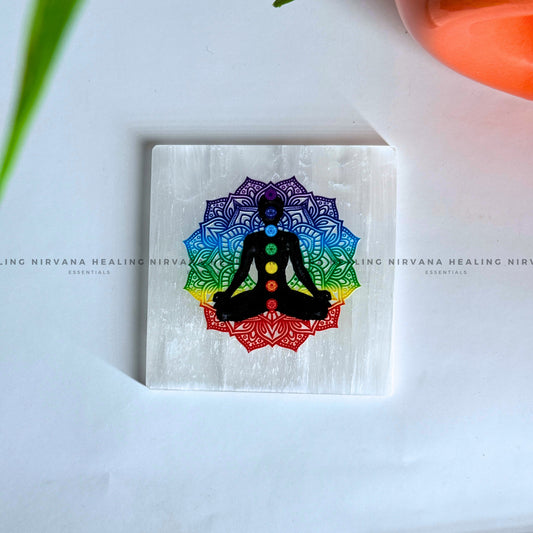 SELENITE MEDITATION AND CHAKRAS CHARGING PLATE (Aura Cleansing ,Charging, Cleansing And Purification). image 0
