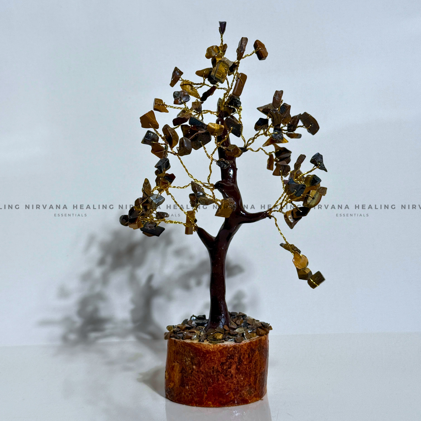 TIGER EYE CRYSTAL TREE Approx 100 Beads (Bold, Courage, Willpower And Strength). image 1