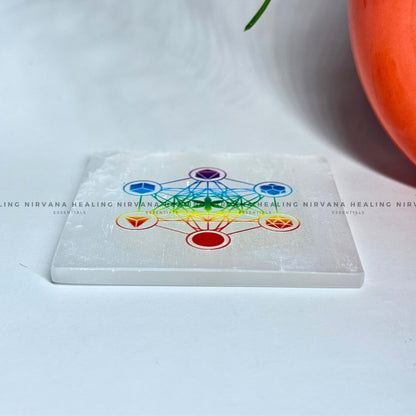  SELENITE METRATRON CUBE CHARGING PLATE (Aura Cleansing, Charging, Cleansing And Purification). image 1