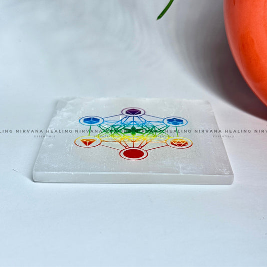  SELENITE METRATRON CUBE CHARGING PLATE (Aura Cleansing, Charging, Cleansing And Purification). image 1