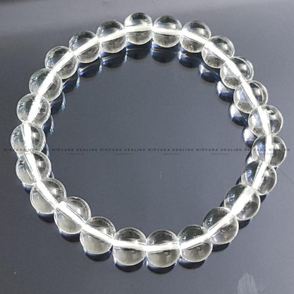 SPHATIK ROUND BEADED BRACELET (Awareness, Removes Anxiety, Transformation And Self Realisation) image 3