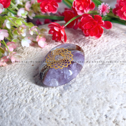 AMETHYST CROWN CHAKRA ZIBU COIN (Meditation, Stress Reduction, Intuition And Manifestation) image 1