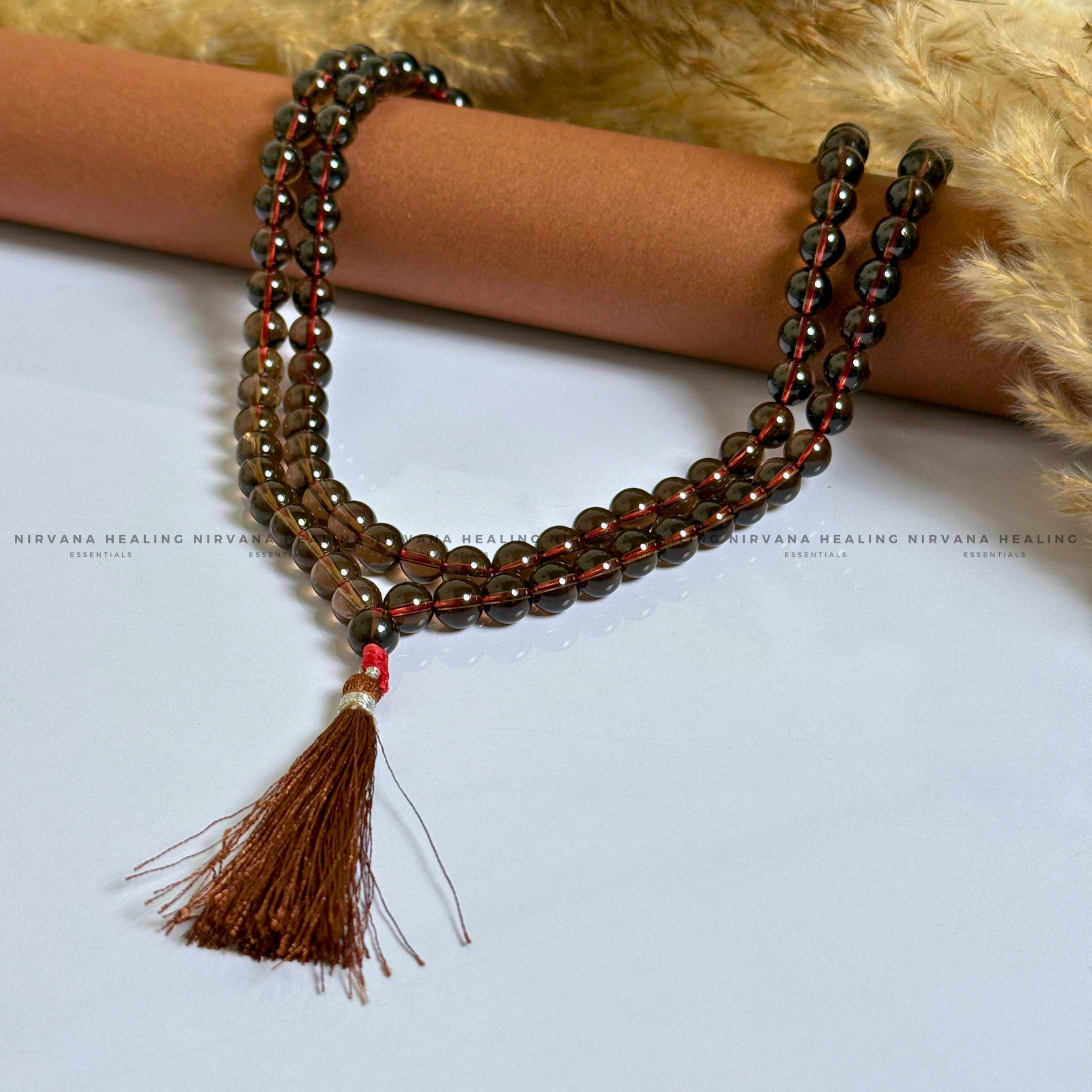 SMOKY QUARTZ MALA (Grounding, Detox, Protection And Removes Anxiety) image 1