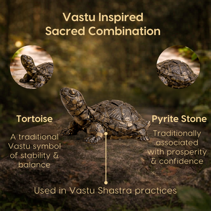 VASTU PYRITE TORTOISE (KACHHUA) - Protection, Stability & Wealth Energy image 2