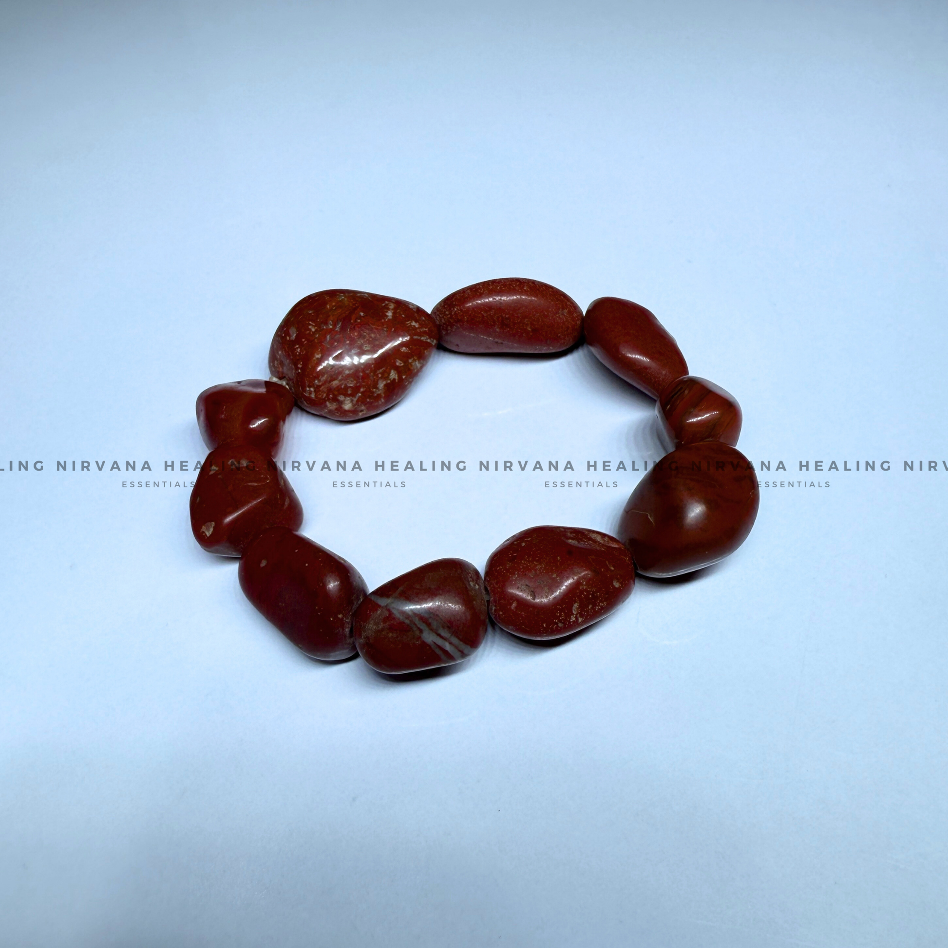 RED JASPER TUMBLE BRACELET (Immunity, Strength, Health And Pain Relief) image 1