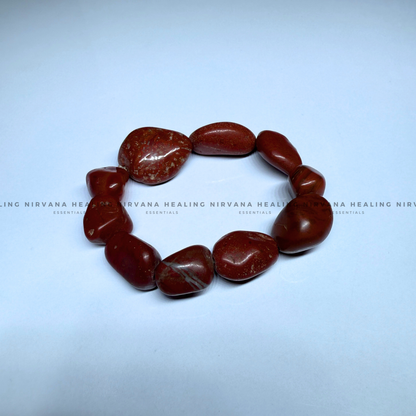 RED JASPER TUMBLE BRACELET (Immunity, Strength, Health And Pain Relief) image 1