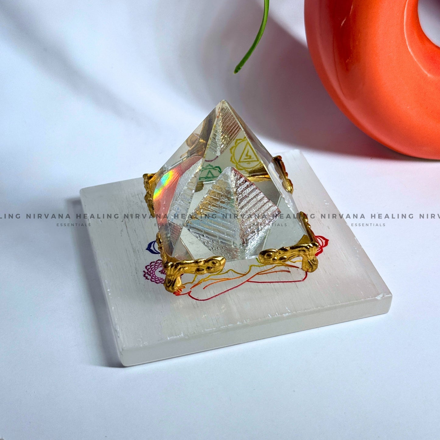 SELENITE MEDITATION POSE CHARGING PLATE (Aura Cleansing, Charging, Cleansing And Purification). image 2