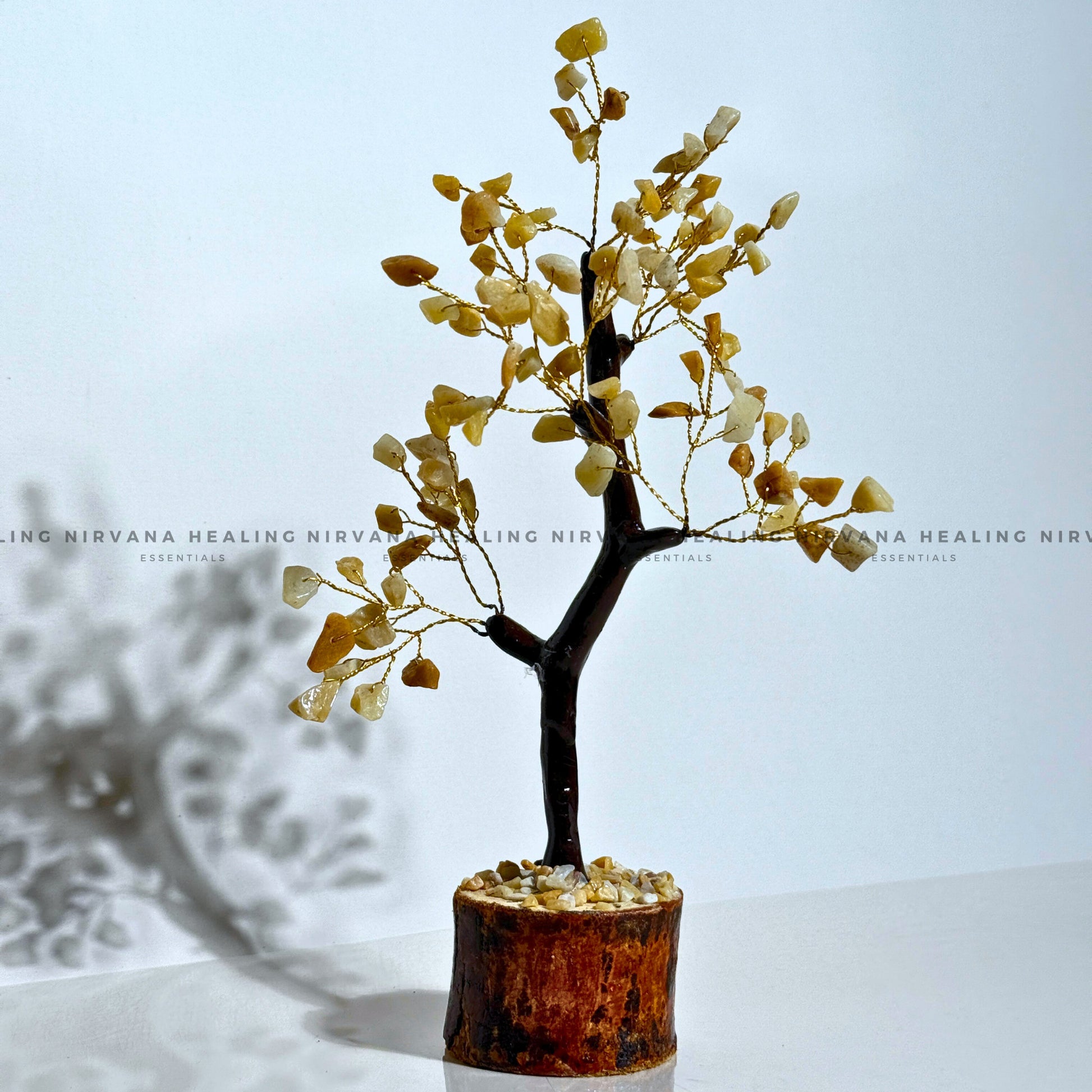 YELLOW AVENTURINE CRYSTAL TREE (SMALL) Approx 100 Beads (Joy, Leadership, Empowerment). image 0