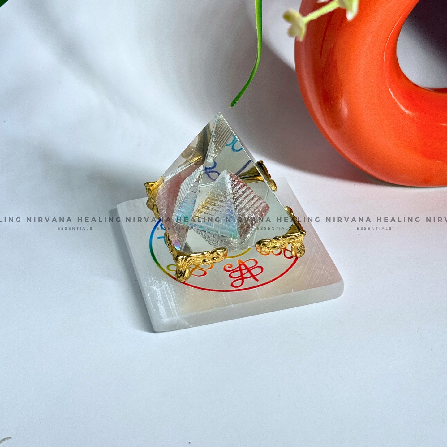 SELENITE ABUNDANCE ZIBU COLOUR CHARGING PLATE (Aura Cleansing ,Charging, Cleansing And Purification). image 3
