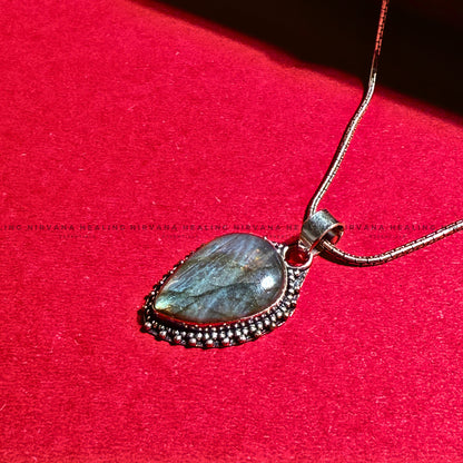 LABRADORITE CRYSTAL DESIGNER PENDANT (Intuition, Inner Power And Transformation).    image 3