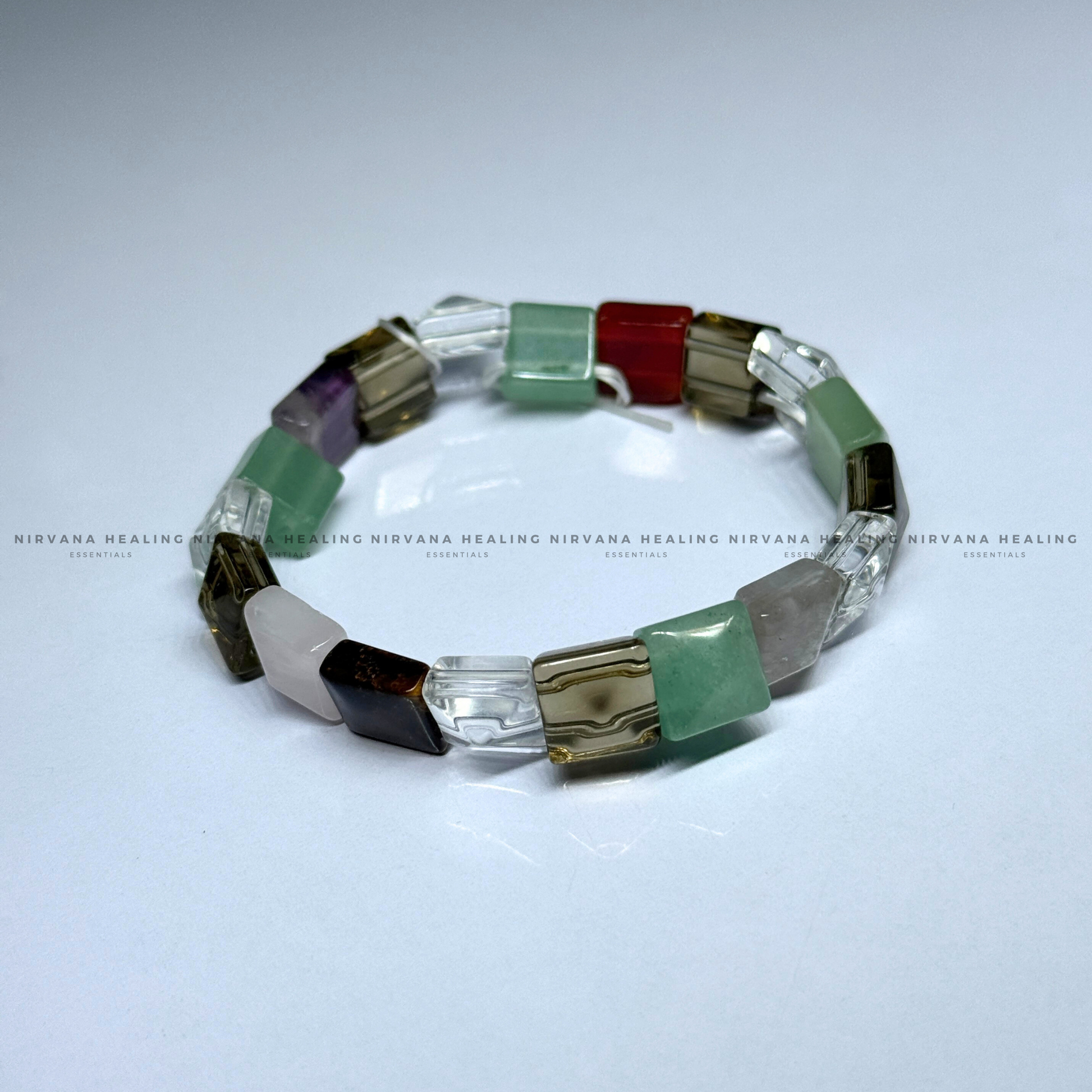 7 CHAKRAS PYRAMID BEADED BRACELET (Balance, Energy Healing And Protection) image 4