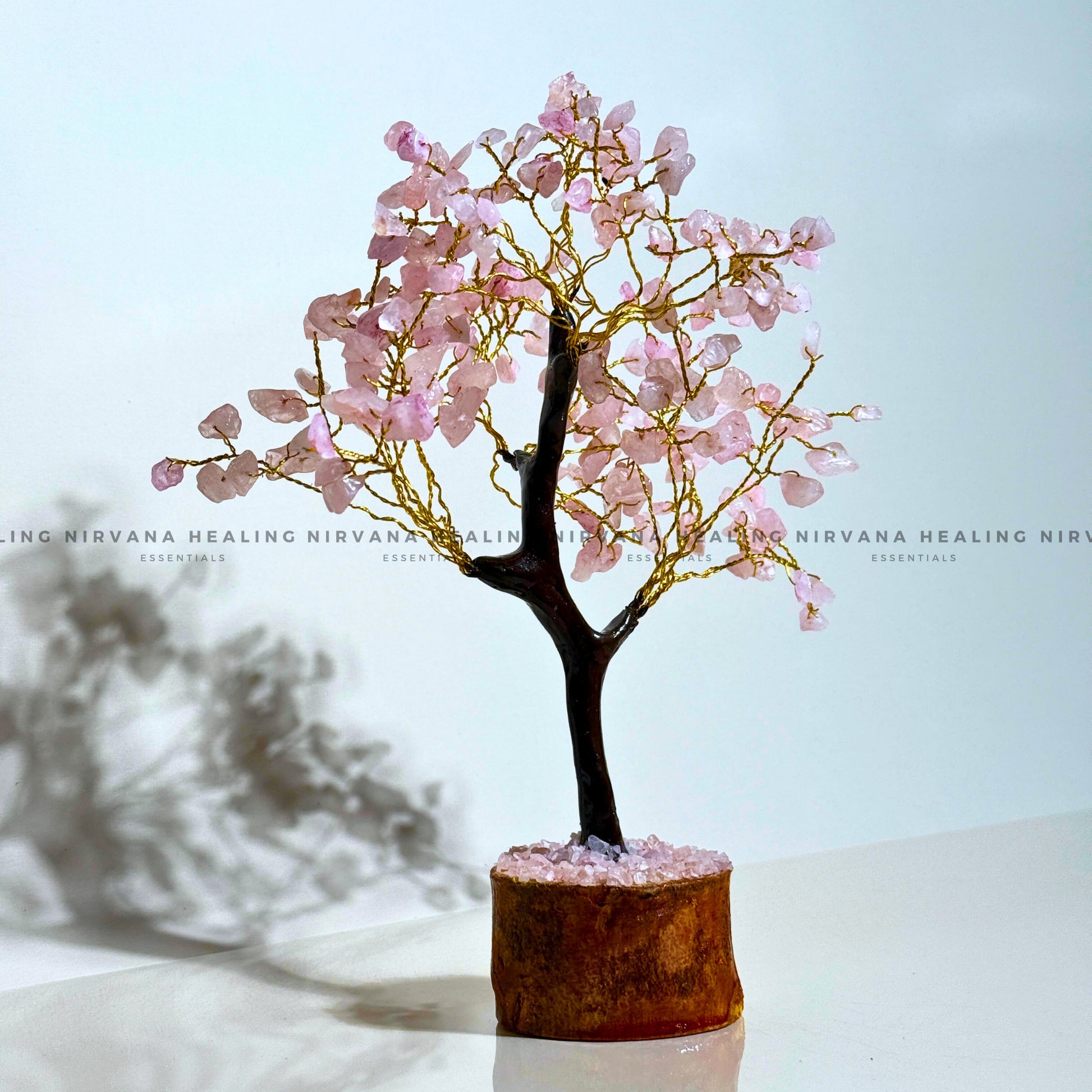 ROSE QUARTZ CRYSTAL TREE Approx 200 Beads (Love, Romance, Relationship And Emotion Balance) image 0