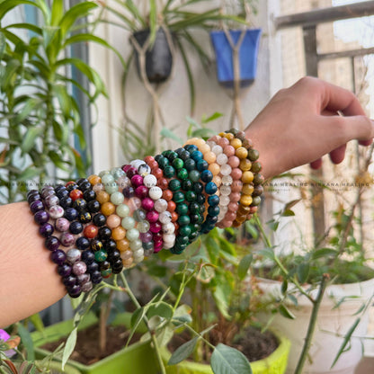 BLACK TOURMALINE ROUND BEADED BRACELET (Protection, Grounding, Shielding And Growth) image 5