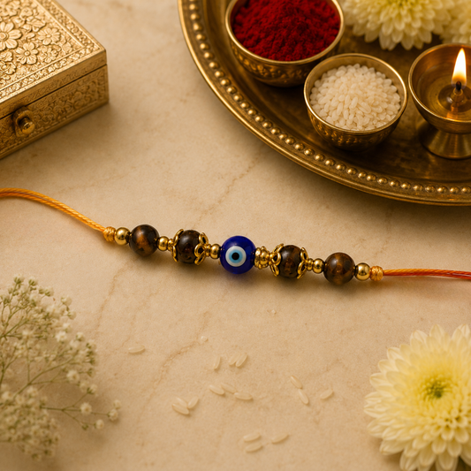 Tiger Eye Crystal Rakhi