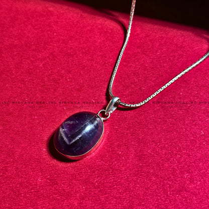AMETHYST ROUND PENDANT (Meditation, Stress Reduction, Intuition And Manifestation) image 4