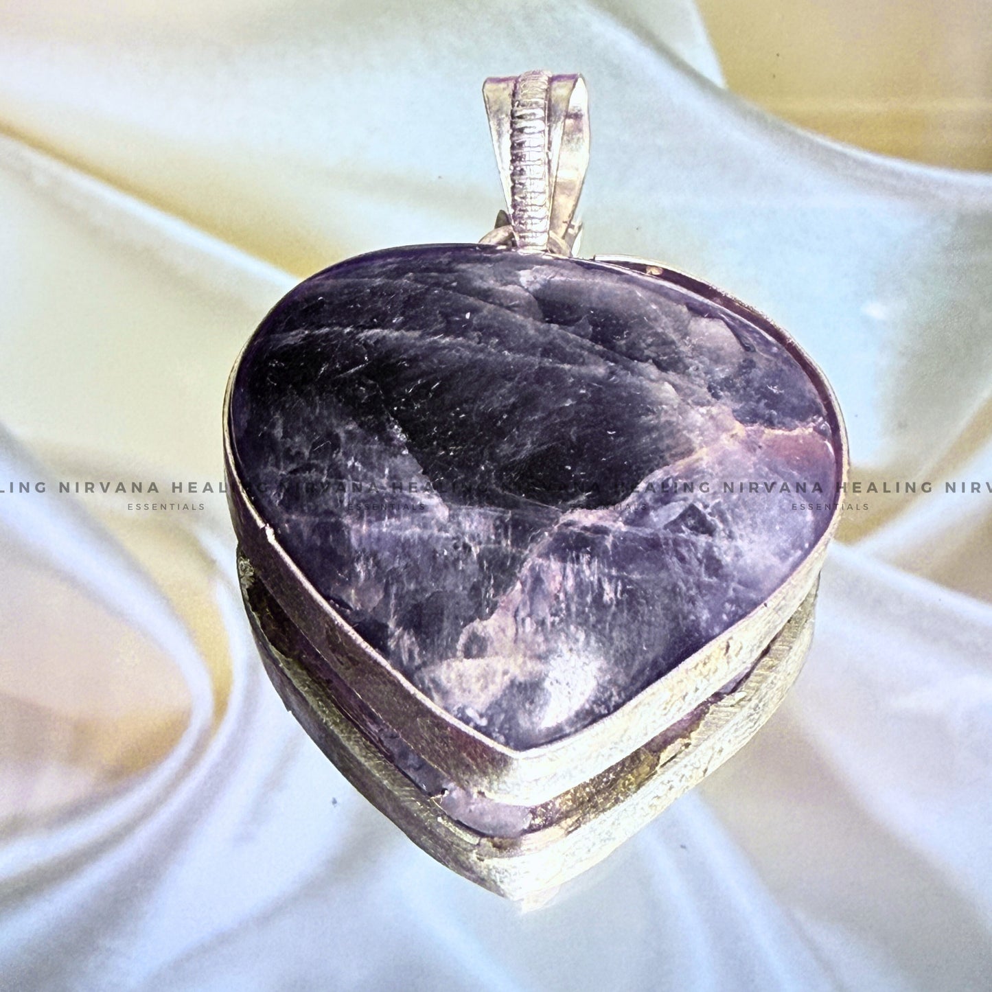 AMETHYST HEART SHAPED PENDANT (Meditation, Stress Reduction, Intuition And Manifestation) image 5