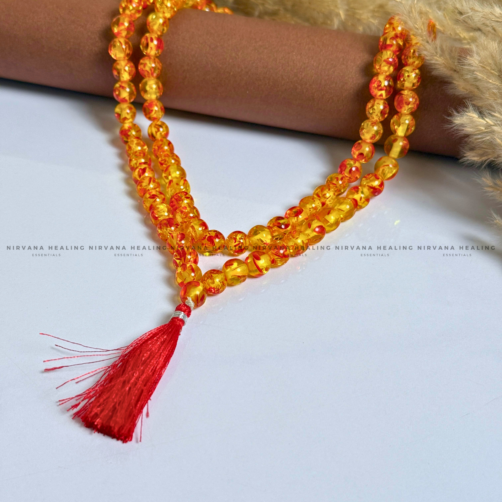 AMBER JADE MALA (Detox, Health, Joy And Soul Healing)   image 1
