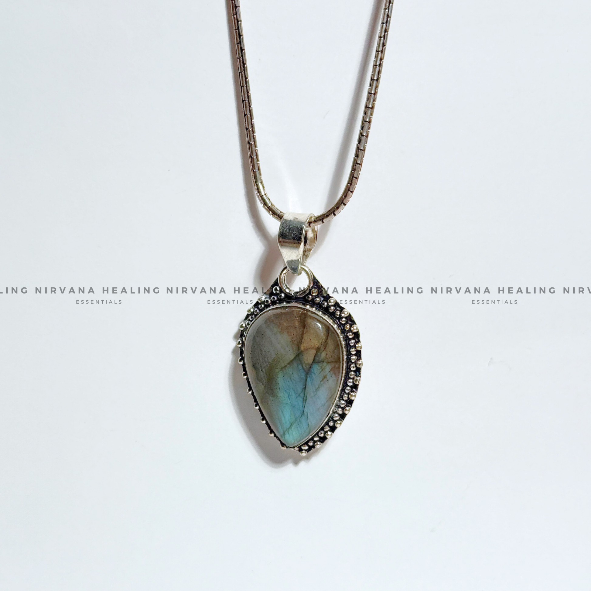 LABRADORITE CRYSTAL DESIGNER PENDANT (Intuition, Inner Power And Transformation).    image 1