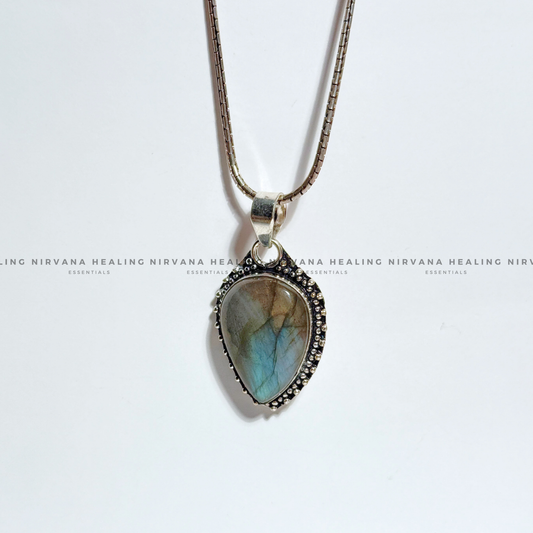 LABRADORITE CRYSTAL DESIGNER PENDANT (Intuition, Inner Power And Transformation).    image 1